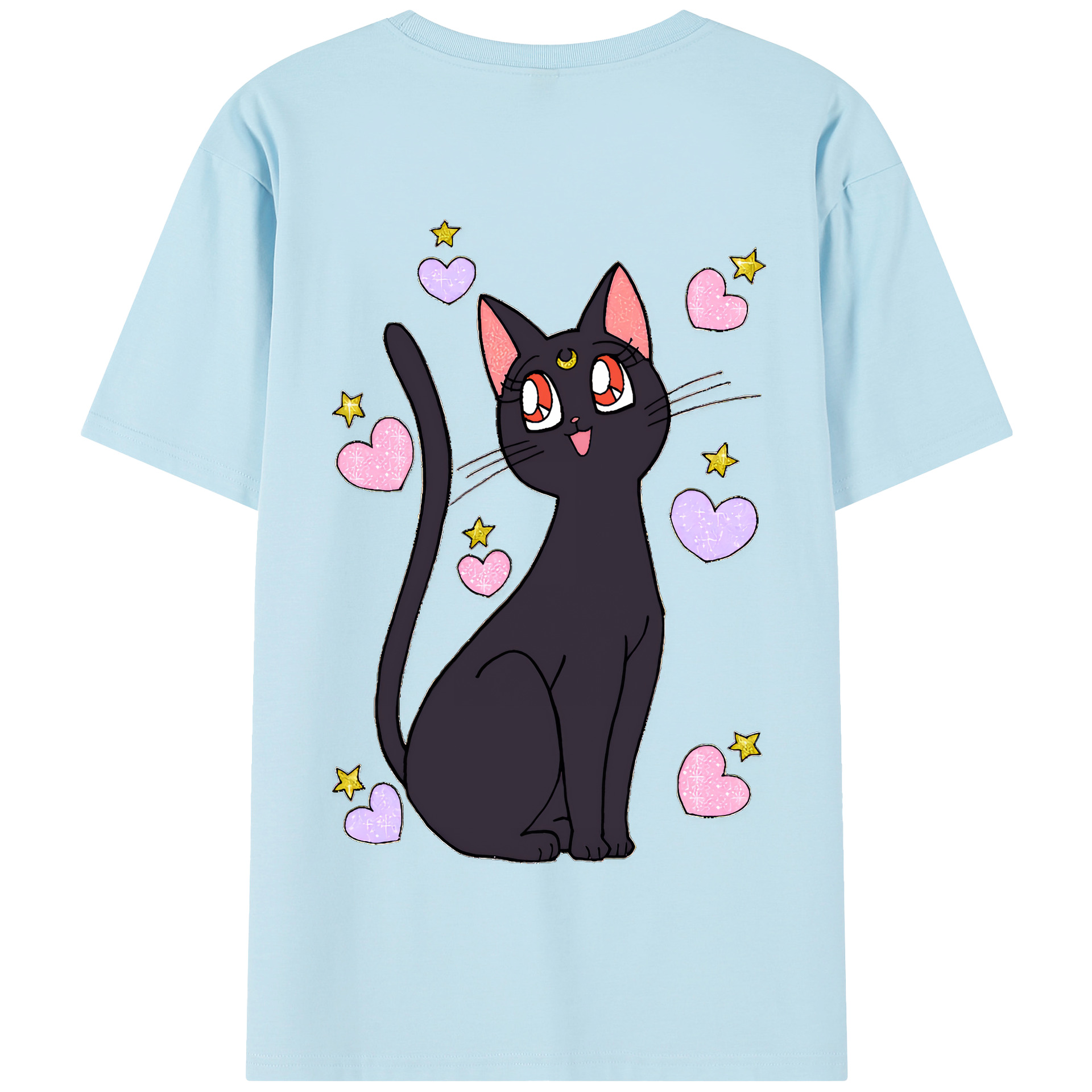 （画像用） 美少女戦士セーラームーン Sailor Moon 綿100％半袖Tシャツ（背面プリント）